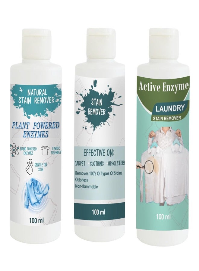 TOOVUS Stain Remover Combo Pack of Shirt, Sky and Pista Stain Remover | Multi-Surface Cleaning Solution for Clothes, Fabrics, Upholstery (100 g Each) - Image 1